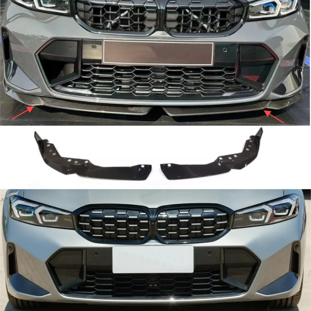 For 2023 BMW 3 Series G20 G28 320 325 330 LCI MP model 2-stage 3-section front bumper spoiler splitter