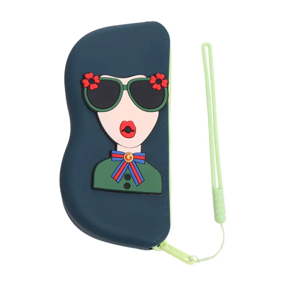 

Multifunctional Silicone Glasses Bag Waterproof Cartoon Sunglasses Storage Clip Dustproof Coin Purse Silicone Eyeglasses Case