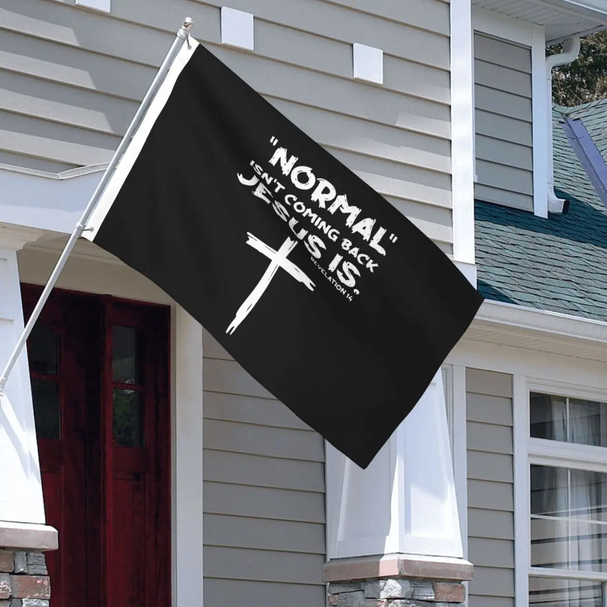 Normal Isn't Coming Back Jesus Flag Double Sided Outdoor Banner Christian All Weather Home Room Dorm Wall Decor 90x150cm