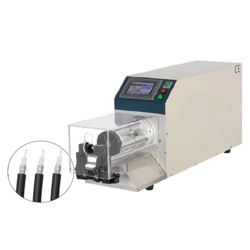 Automatic wire cable terminal Elericity Energy EV Coxial cable stripping machine semi-automatic coaxial wire stripper machine