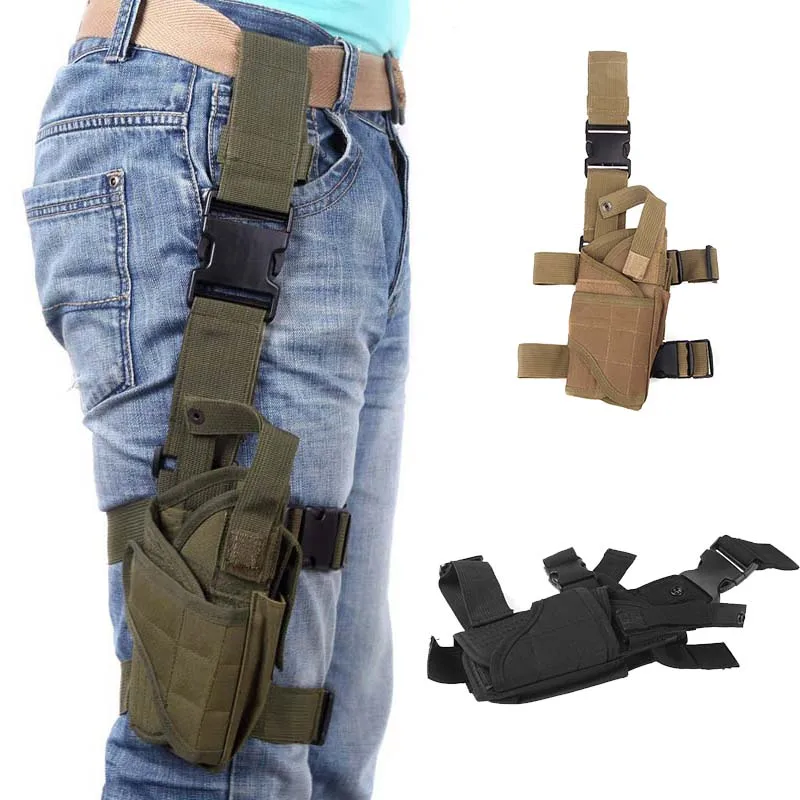 

Universal left and right gun holster tornado leg down thigh holster hunting air gun Glock pistol holder bag