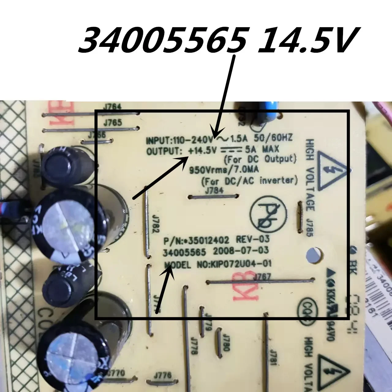 الأصلي للوحة الطاقة كونكا LC26E530 34005565 / 35013916 / 35013761 / 35012402   التوصيل المجاني