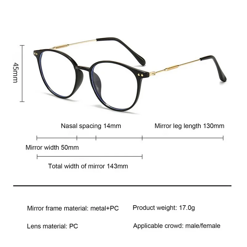 Bifokale Lesebrille Frauen Progressive Multifocus Ultraleicht Presbyopie Brille Männer Runde Anti Blau Licht Brillen 0 Bis + 400 – Detail 9