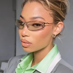 2025 Y2K Sports Punk Sunglasses Women Brand Designer Square Goggle Eyewear Men Luxury Sun Glasses Oculos De Sol UV400