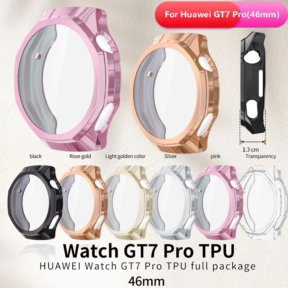 BEHUA TPU Protector Shell For Huawei Watch GT7 Pro 46mm Smartwatch Protective Case Cover Shell Accessories