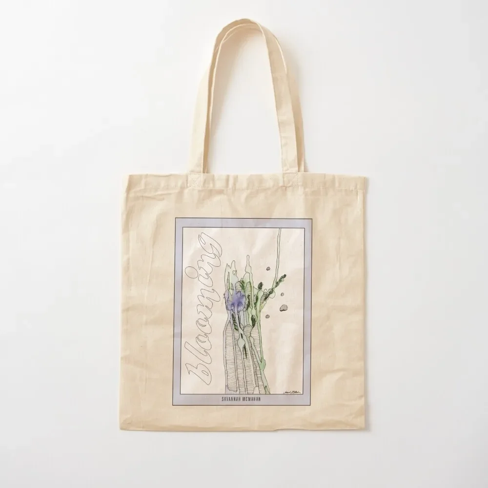 Blooming Blue Tote Bag Shopper bag eco pack tote bag university