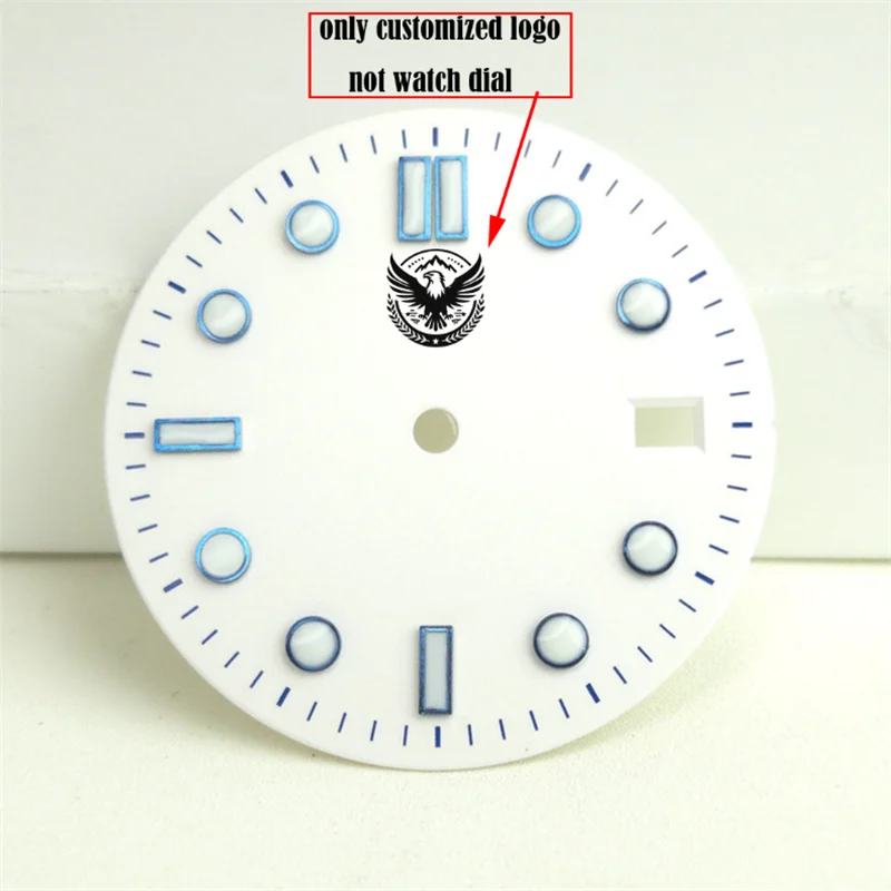 Small Size Gold Metal Custom Watch Dial Sticker 28.5mm Self-Adhesive Silver Label Small Brand 3D Logo Customized Name Carve - view 4