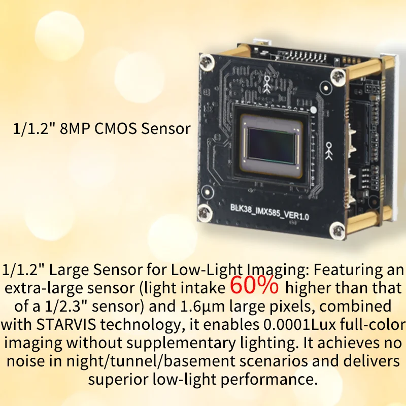 New Ansense Privacy-Safe 8MP IMX585 HD Camera Module HI3519DV500 Chip H.264/H.265 Video Surveillance Quiet Design No Light Pollu