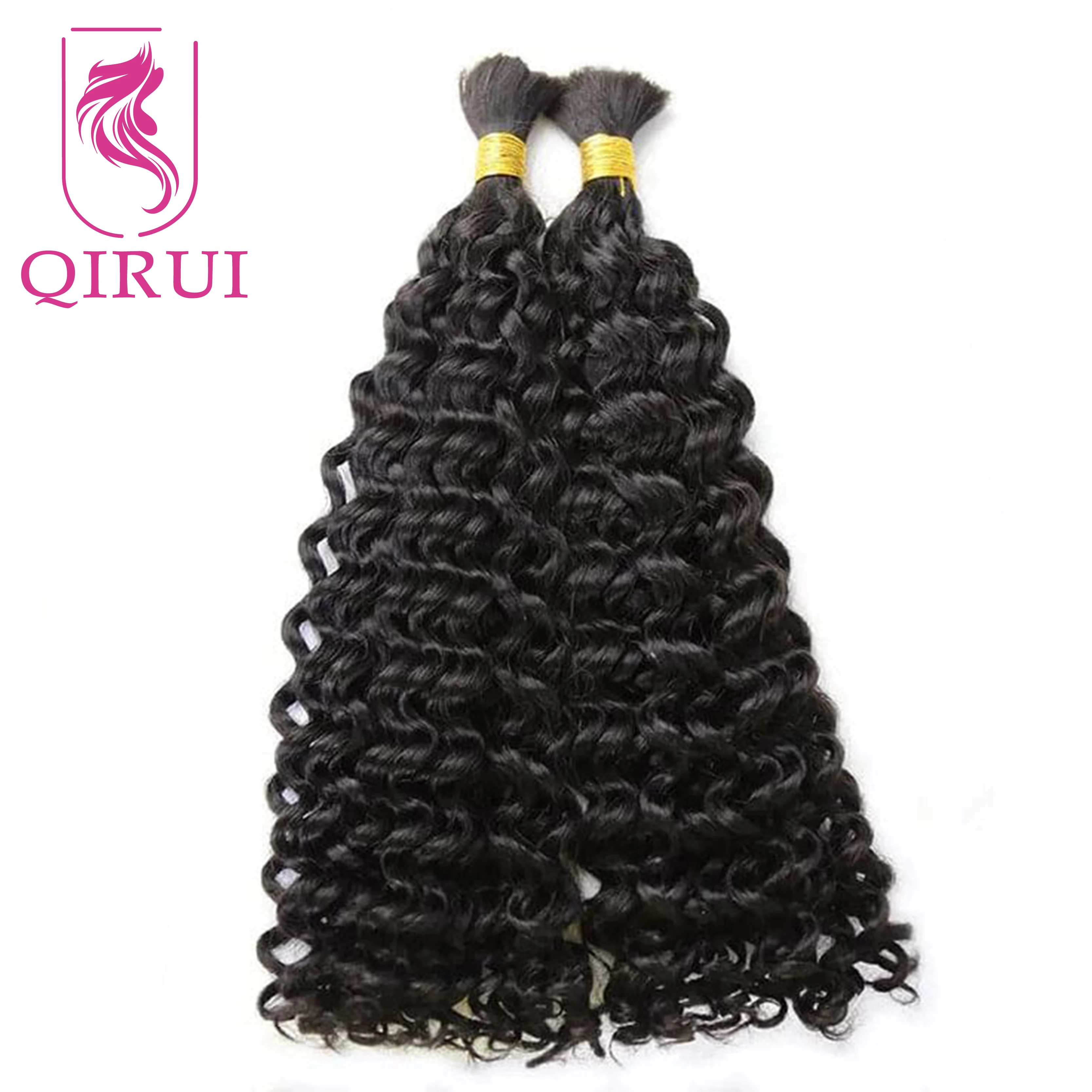 Natural Curly Bulk Human Hair For Braiding Chocolate Brown Bundles Boho Braids Bulk Curly Human Hair No Weft Extensions