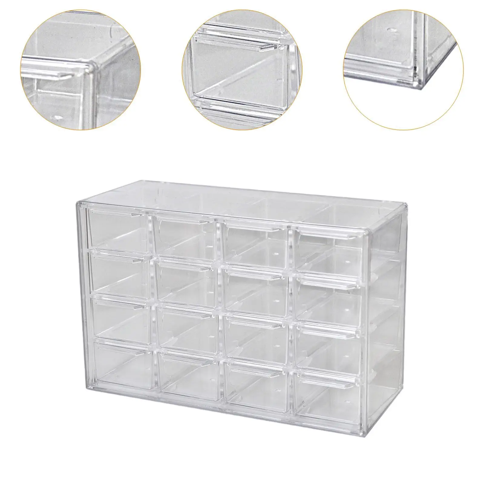 Mini Drawer Organizer for Desk,Desktop Storage Box,Jewelry Storage Box Holder Beads Organizer Box for Art Craft Office Vanity
