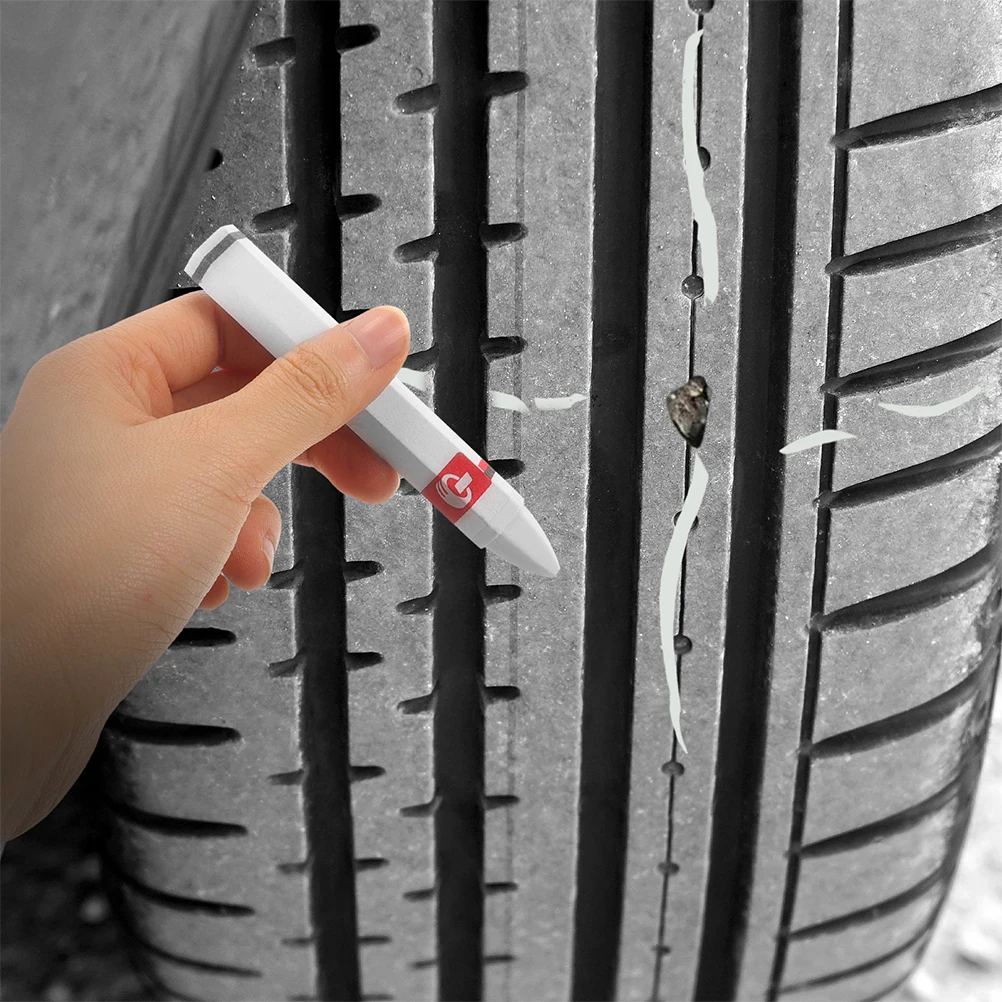 

5 Pcs Tire Marking Pen Tires Anti-scratch Marker Crayon White Wax Paint Markers