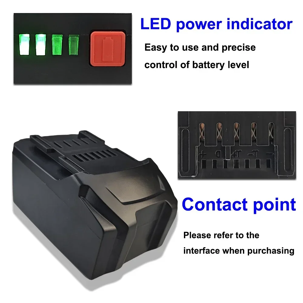 18V Battery 5200mah BSZ18 625591000 18V 5.2Ah Battery for Metabo Cordless Power Tool Drill Drivers Wrench Hammers