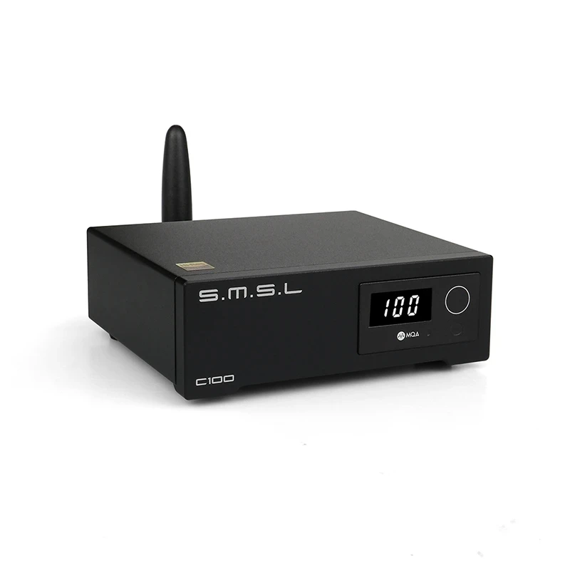 SMSL C100 USB MQA DAC AK4493S XMOS XU316 DSD512 32Bit 768KHZ CK-03 على مدار الساعة البصرية محوري بلوتوث فك مع جهاز التحكم عن بعد