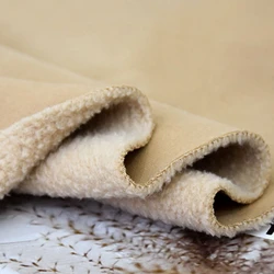 Granular Pile Velvet Knitted Fabric Soft Warm for Hoodie Sportswear Designer Handmade Diy Sewing Material Cloth