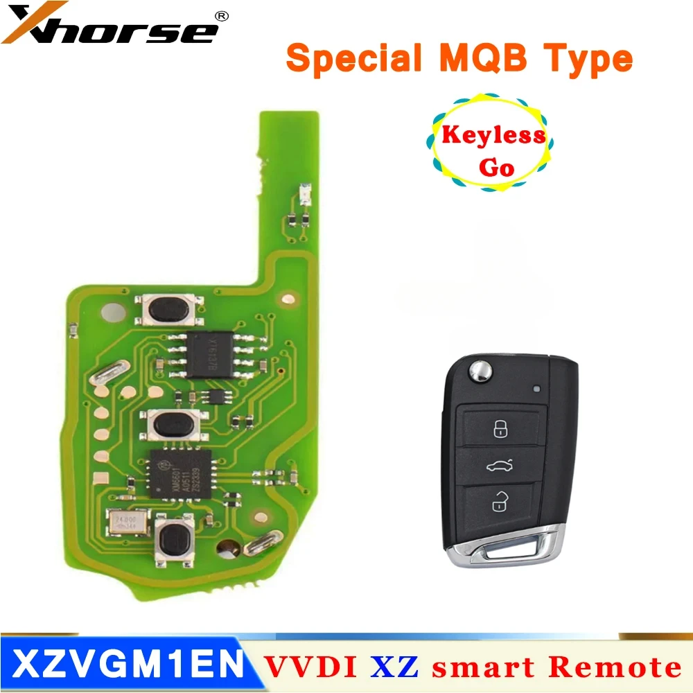 Xhorse Universal XZ Series 3 Buttons Smart Remote Car Key PCB XZVGM1EN for V-W MQB Models with XT27B Chip Inside