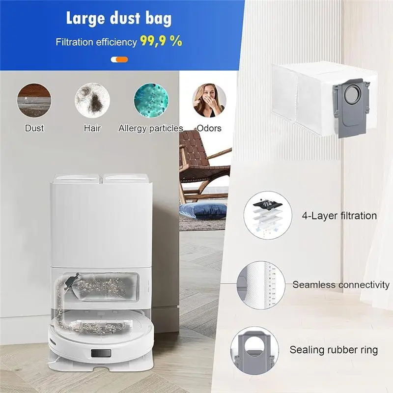 A74E-Vacuum Accessories For Roborock Qrevo Master/Qrevo Slim Robot Cleaner Parts Main Side Brush Filters Mop Pad Dust Bags