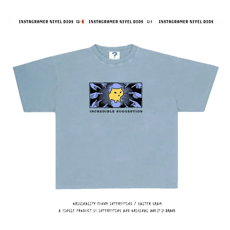 

Футболка ter Am Oldschool Hong Kong Sle Illustration из чистого хлопка, модная, дышащая, летняя, с коротким рукавом