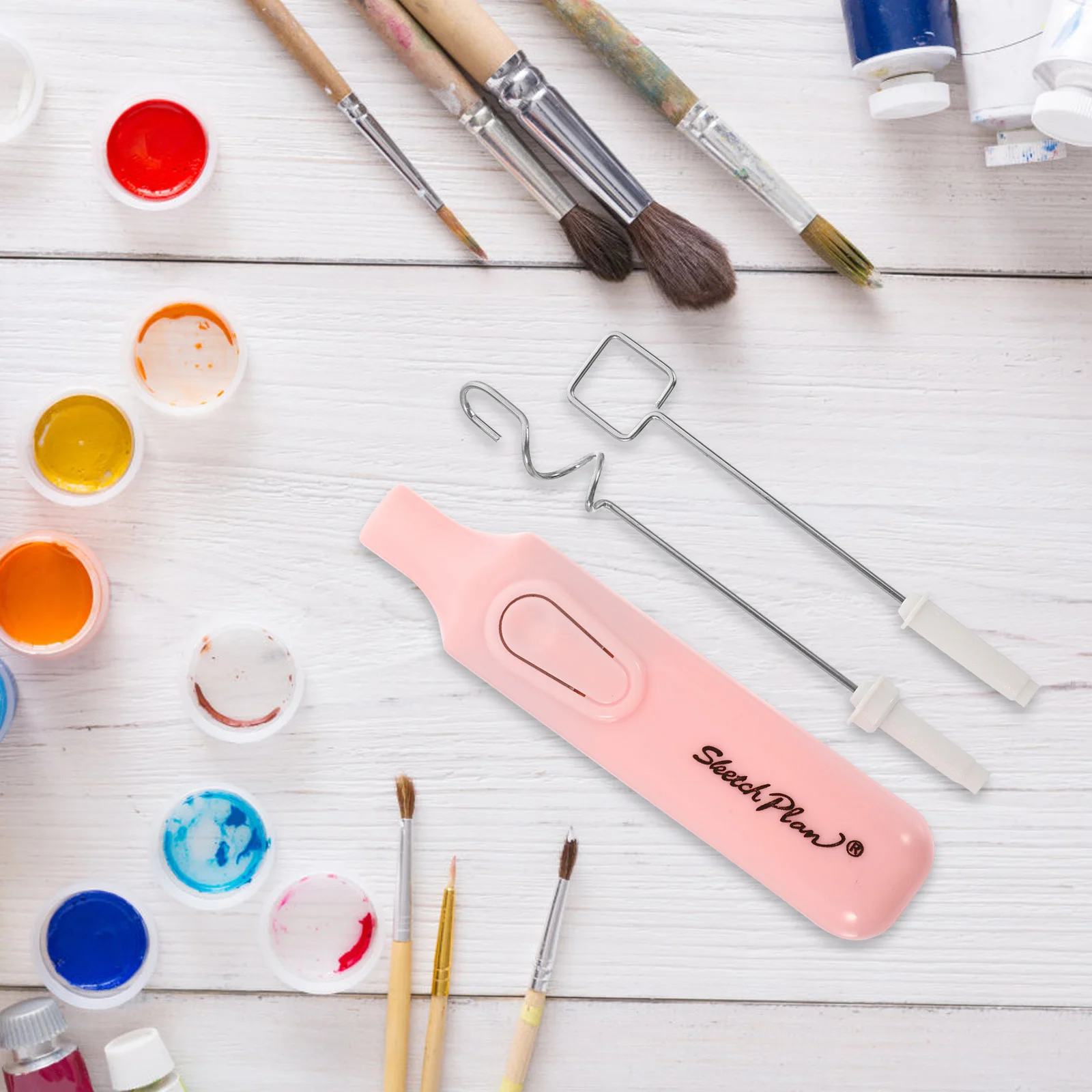 

Gouache Paint Mixing Egg Beater Color Stirrer Pigment Paints Tool Blending Plastic Pigments Student Mixer Even Portable