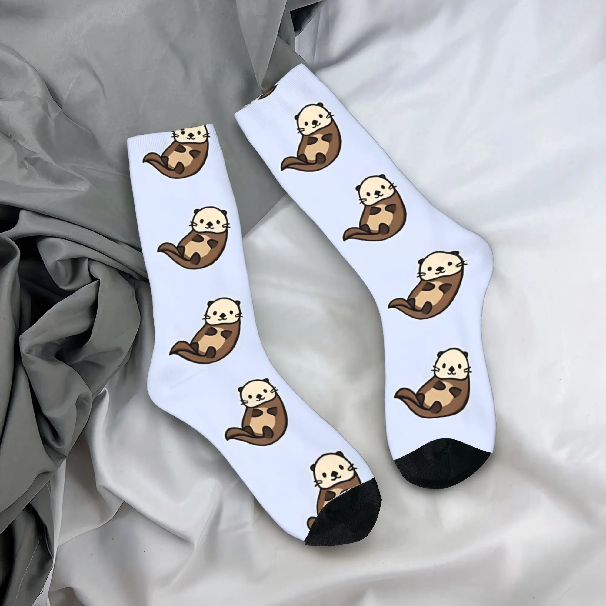 

Чулки с выдрой, новые носки, мужские мягкие дышащие носки, зимние носки для бега с принтом, защита от пота, подарок