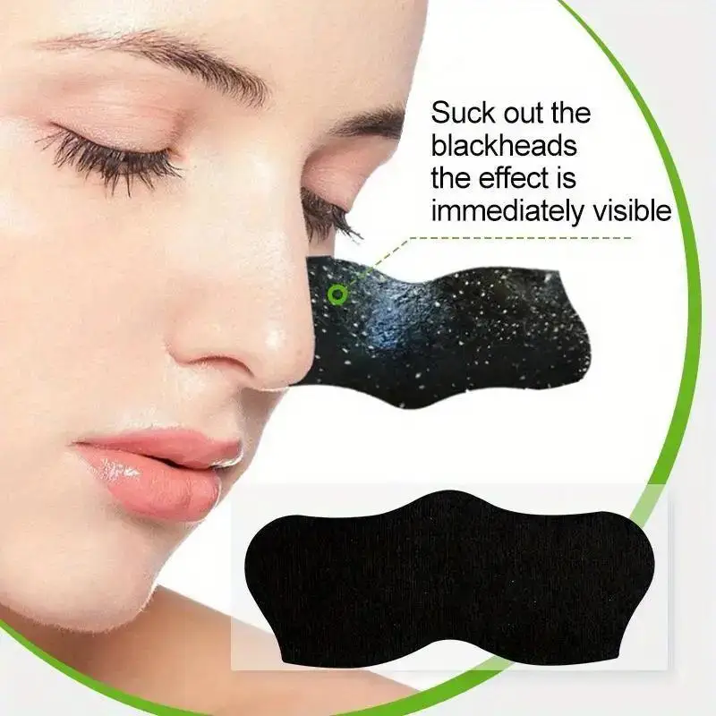 50Pcs Nose Blackhead Remover Mask Shrink Pore  Treatment Sticker Black Dots Strips Nose Deep Cleansing Skin Care`-.. view 5