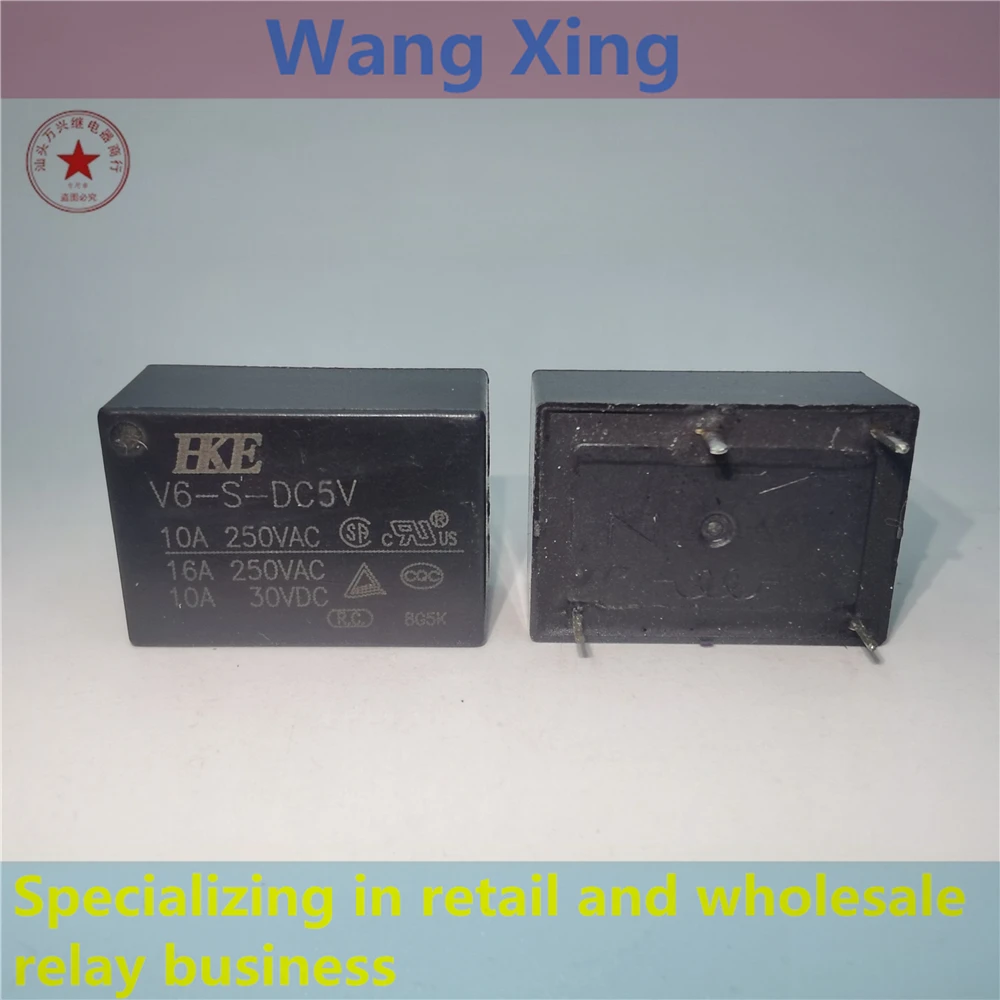 V6-S-DC5V V6-S-DC24V Electromagnetic Power Automotive Relay 4 Pins