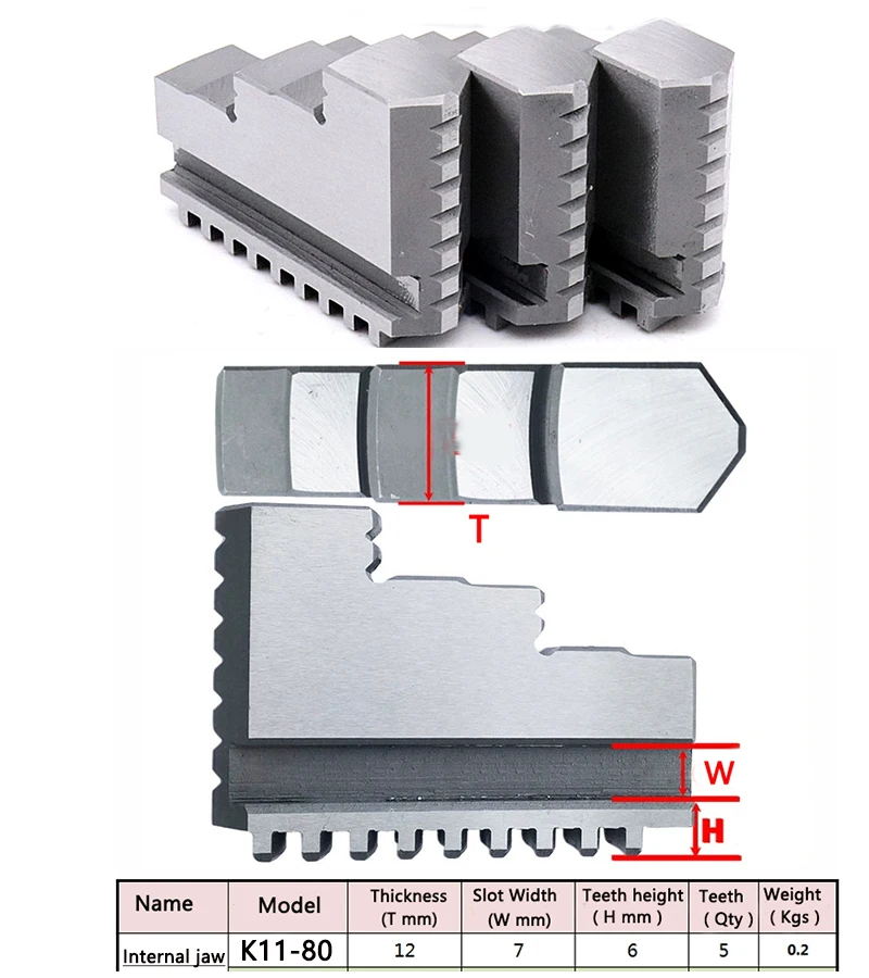 Lathe Chuck Spare Part Soft Jaws Internal Jaw And External Jaw 3