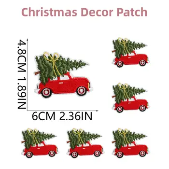 10 יחידות/23 יחידות/סט סיטונאי חג המולד תג רקמה טלאי סנטה קלאוס תיקון ברזל על בגדי חומרי קופסת מתנה קישוט DIY 10 best sales לתפור על טלאי - №10