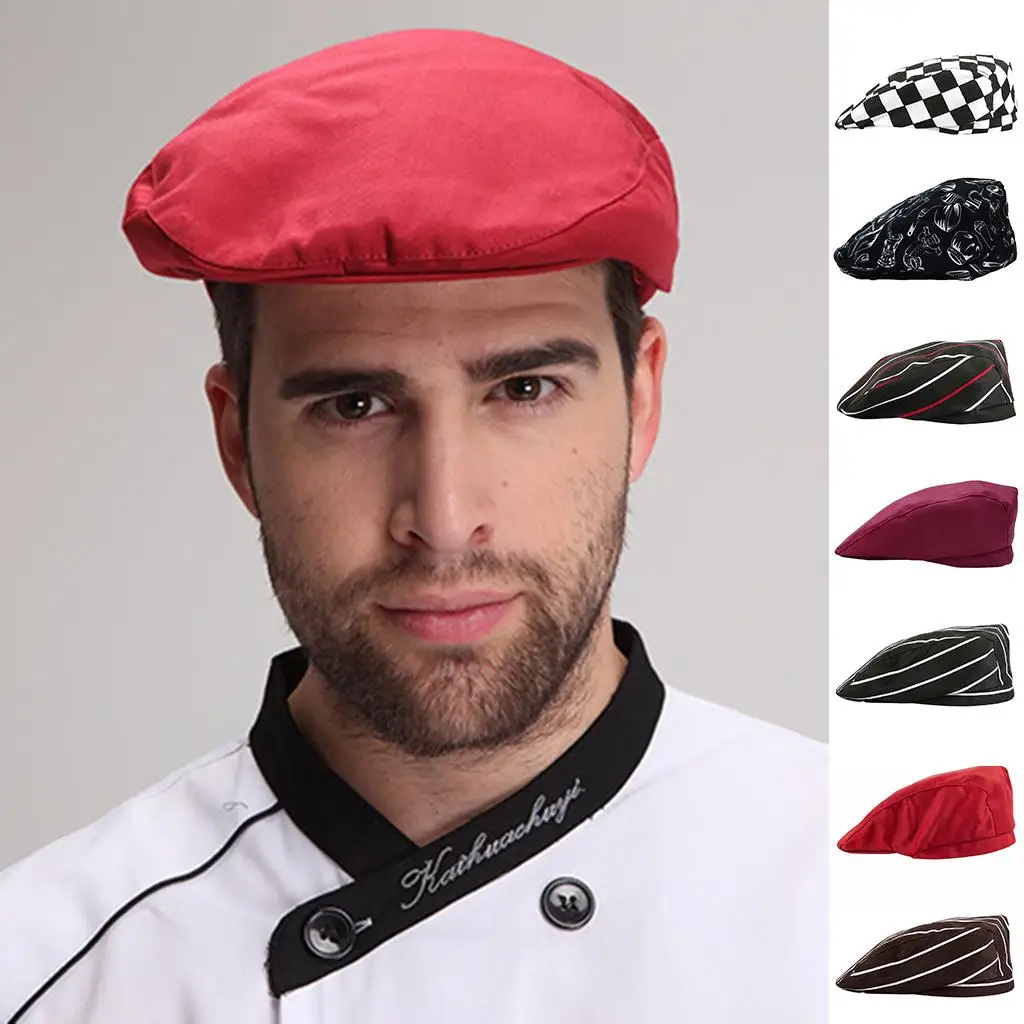 Cafe Attendant Hat Comfortable Polyester Cook Cap Chef Workwear for Bakery Restaurant Chefs