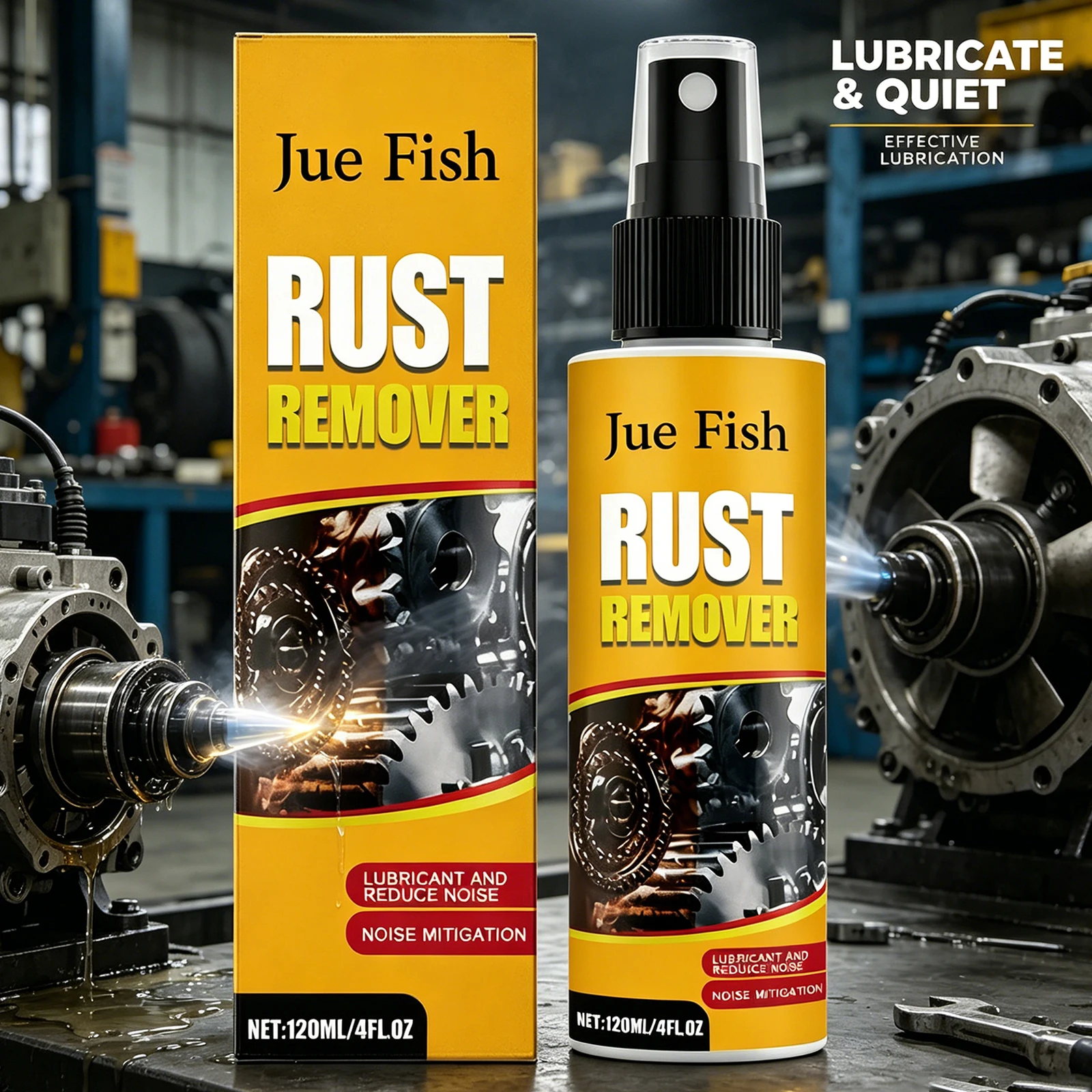 Metal Rust Remover Spray Heavy Duty Lubricant & Degreaser Quick RustInhibitor For Brake Chain Multi-Purpose Lubricant 120ml