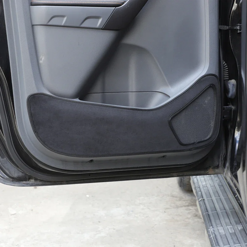 باب السيارة مكافحة ركلة الوسادة لفورد رينجر 2015- 2021 المخملية الجانب الباب لوحة حامي مكافحة القذرة وسادة ديكور السيارات الداخلي