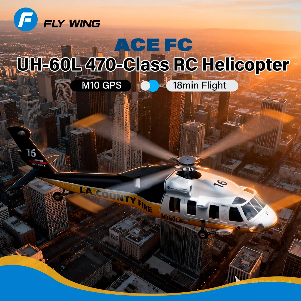 FLYWING UH-60L 470-Class RC Helicopter S-70A Firehawk Scale Model with ACE GPS Flight Controller Quick Release Rotor One-Key RTH