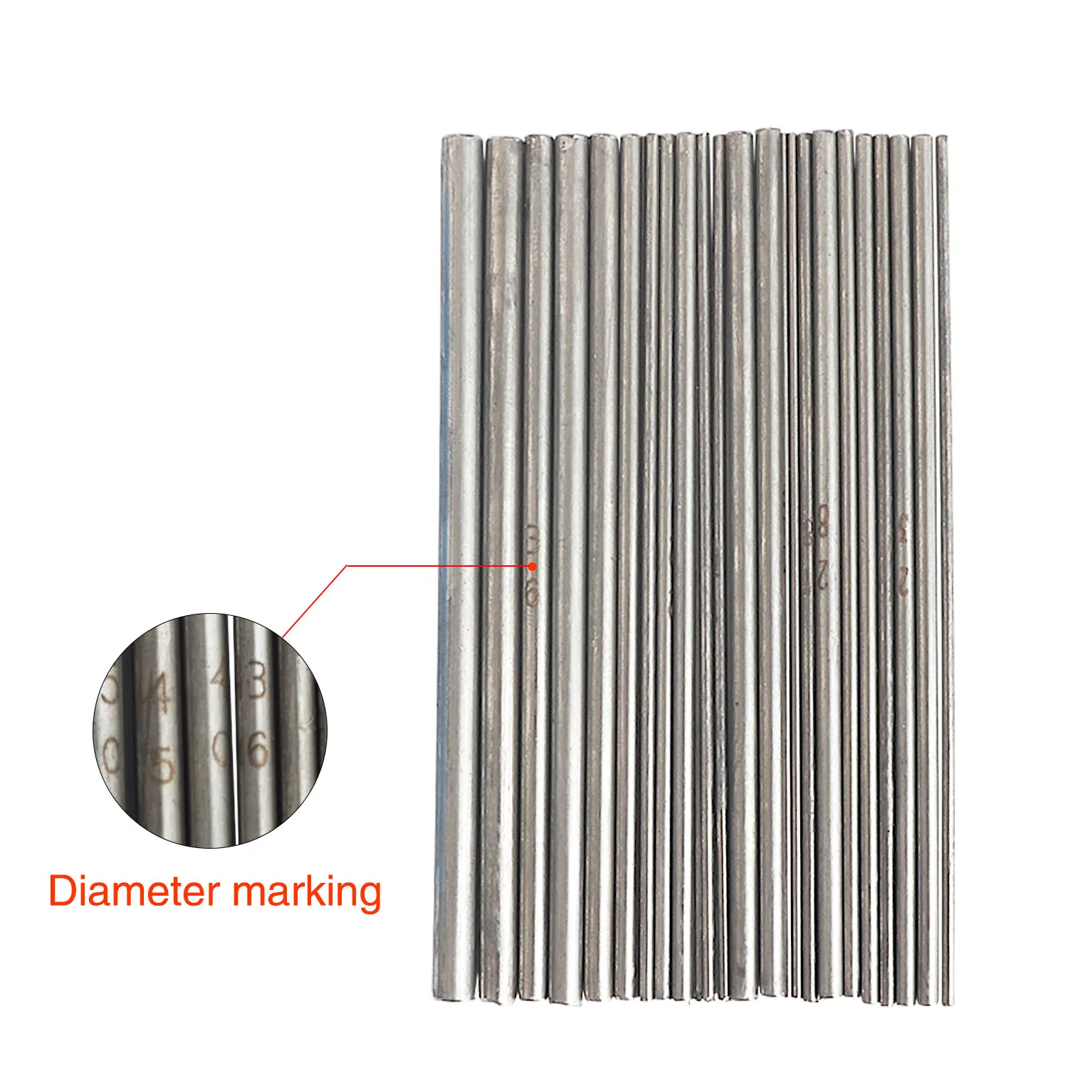 Imagem -02 - Solid Wire Core Stick Roll Mandrel Ferramentas de Fabricação de Jóias Ouro Aço Inoxidável Hastes Formadoras de Bobinas Ocas 30 Pcs Set