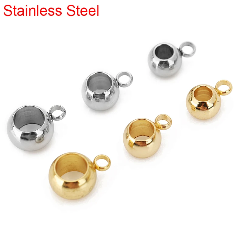 20 sztuk / partia Złącza wisiorek ze stali nierdzewnej Zapięcia kaucji 3 4 5 mm Wisiorki Charms Clip Pinch Do tworzenia biżuterii naszyjników DIY
