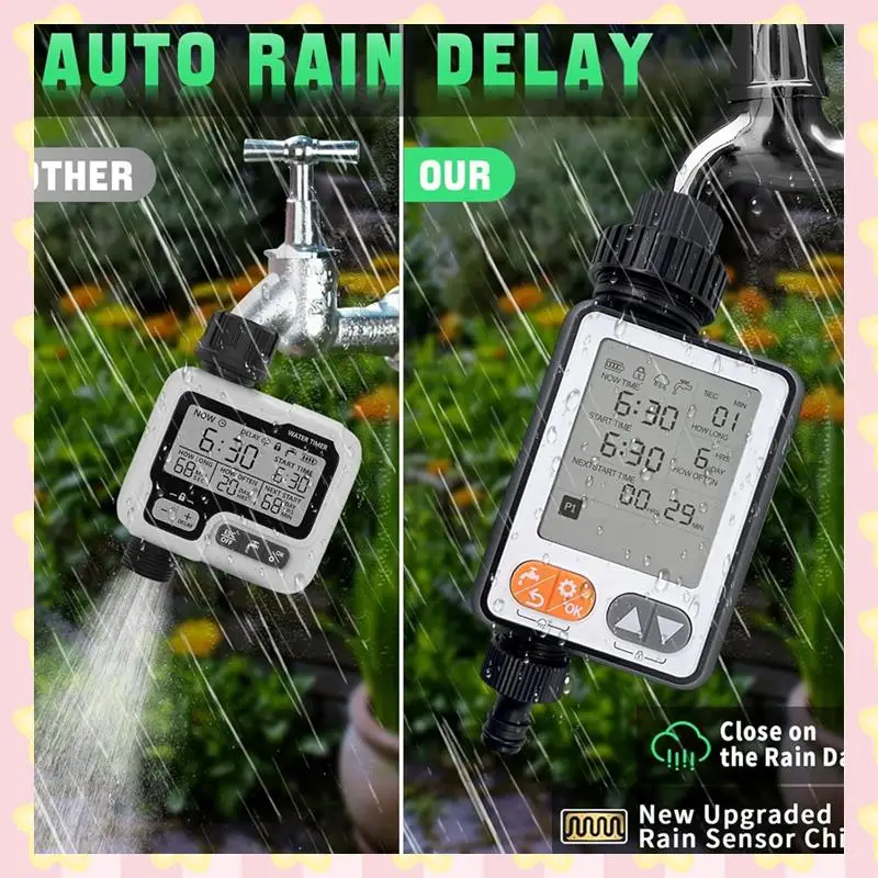 

AB51 Programmable 10-Zone Sprinkler Timer, Digital Hose Water System, IPX5 Waterproof For Drip Irrigation