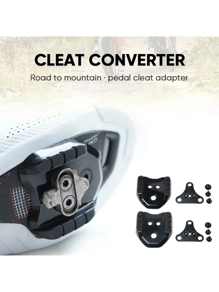 AliExpress NONE Bike Cleat Converter Road Bicycle To MTB Lock Pedal Plate Adapter Stabilizing Cleats Converter for SPD-SL System Accessories