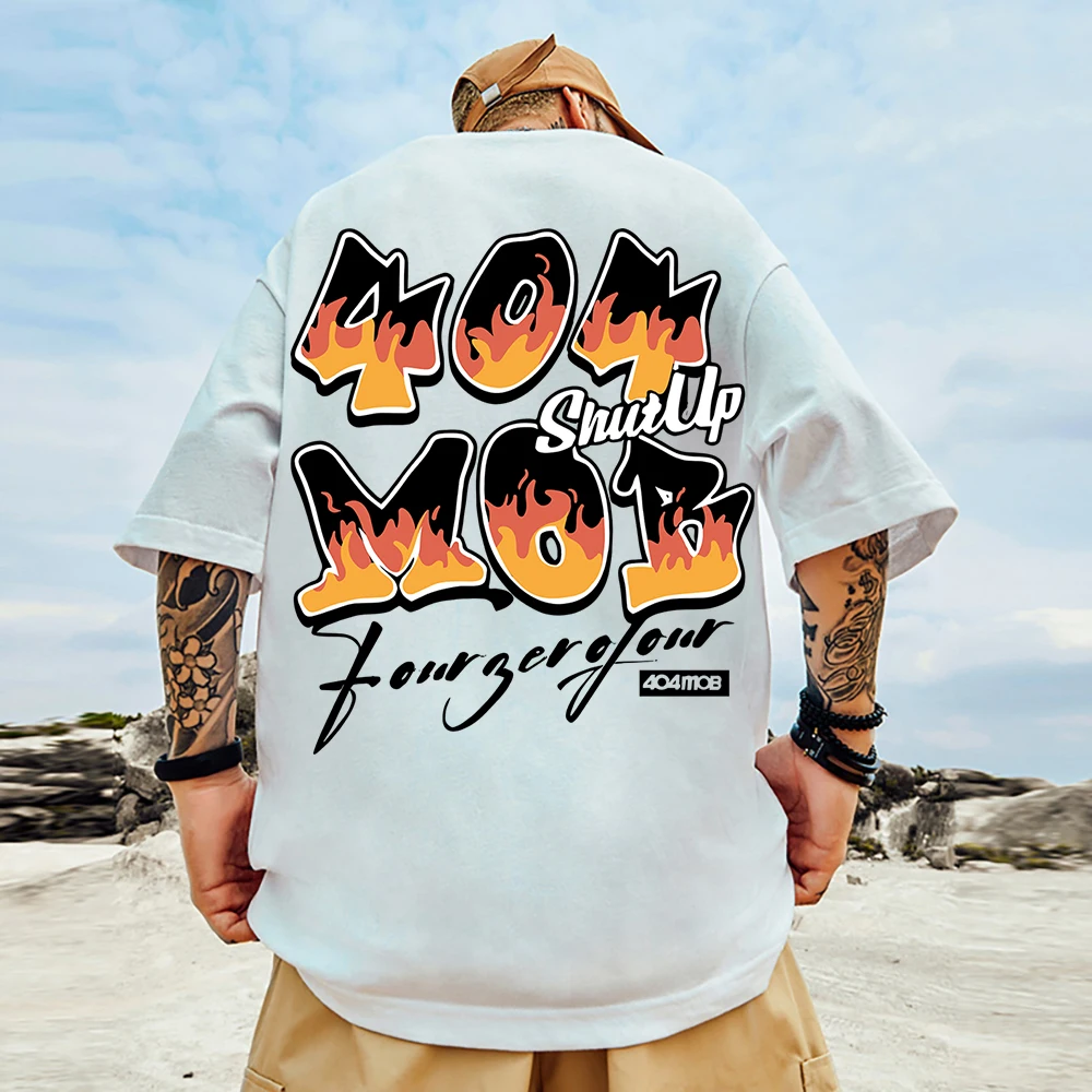 

Distinguishing 404 Mob Art Font Print Printed Boy Tshirt Lovely Street T Shirts Kawaii Cotton T-Shirt Holiday Loose Tops