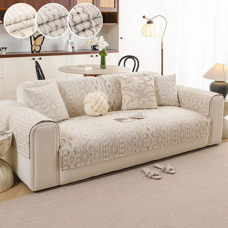 1PC-Bohemian geometric sofa cushion, pet friendly, breathable and skin friendly sofa cushion, machine washable