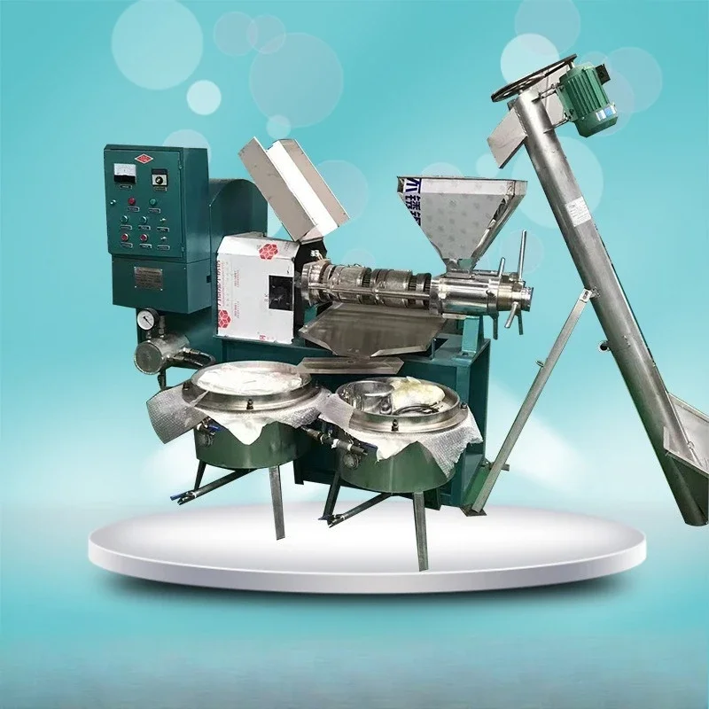 

Small flow spiral oil press, fully automatic rapeseed stainless steel oil press, new cold pressing commercial oil press