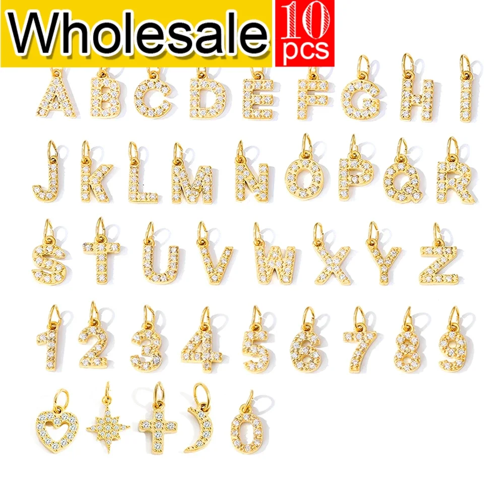 

women 10PCS Alphabet Pendant for Women DIY Necklace Bracelet Jewelry Making Anniversary Gift Customized Name Wholesale