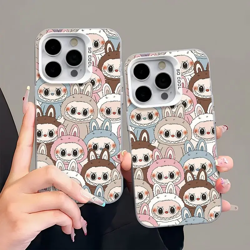 Cartoon Labubu Phone Case for Xiaomi Mi 11 Lite 12T Poco X3 GT NFC F4 X5 Pro 5G Candy Matte Shockproof Back Cover