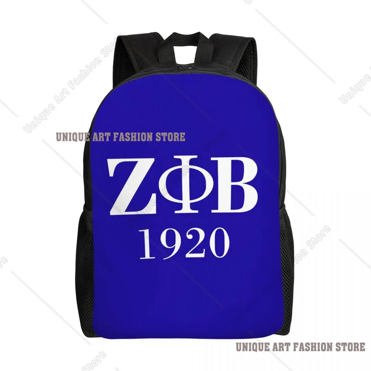 Zeta Phi Beta Sorority Logo Backpacks for Men Women School College Students Bookbag Fits 15 Inch Laptop Greek Letter 1920 Bags