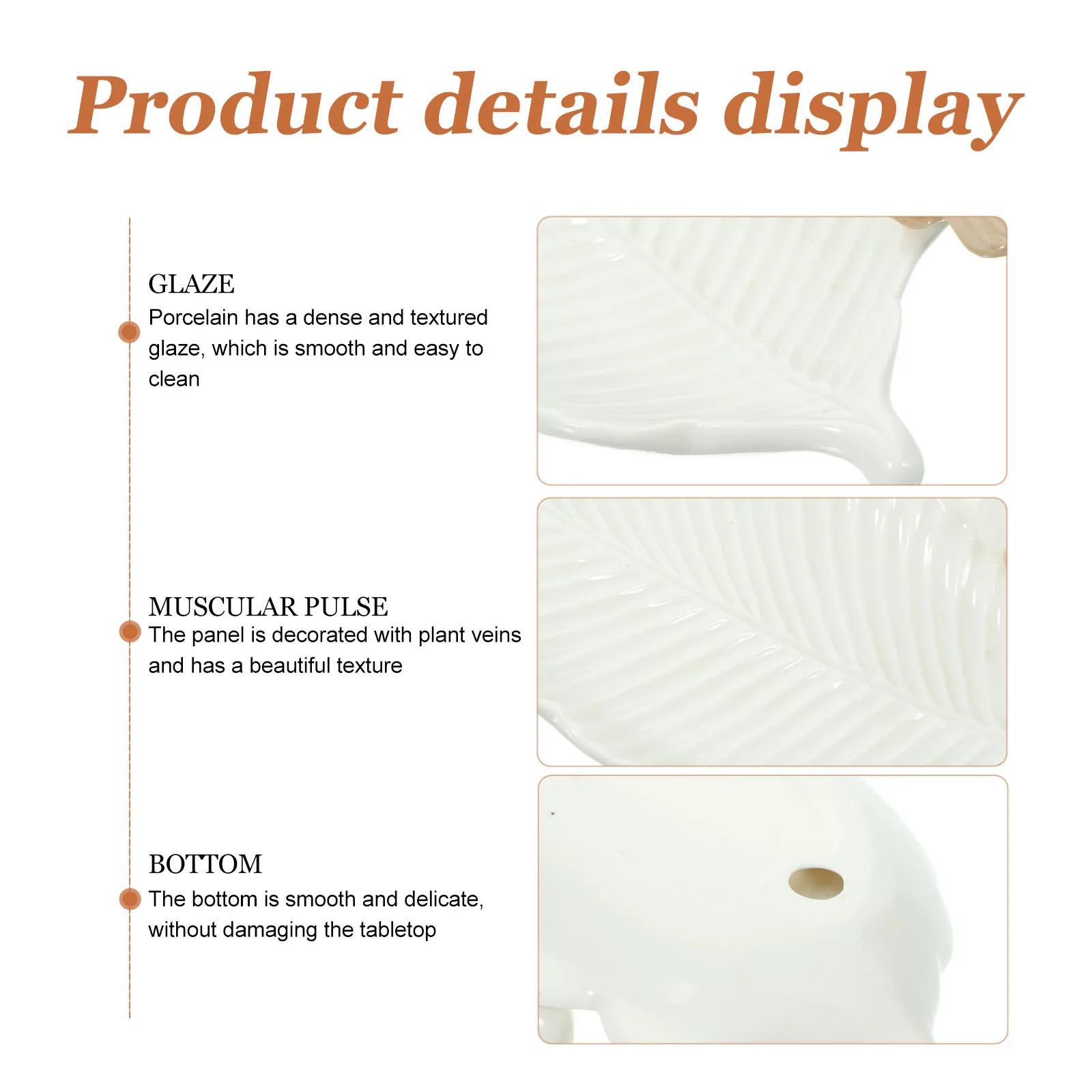 

Ceramic Bird Leaf Jewelry Tray Embossed Ring Holder Tray Jewelry Storage Display Dish for Bedroom Vanity Organizer