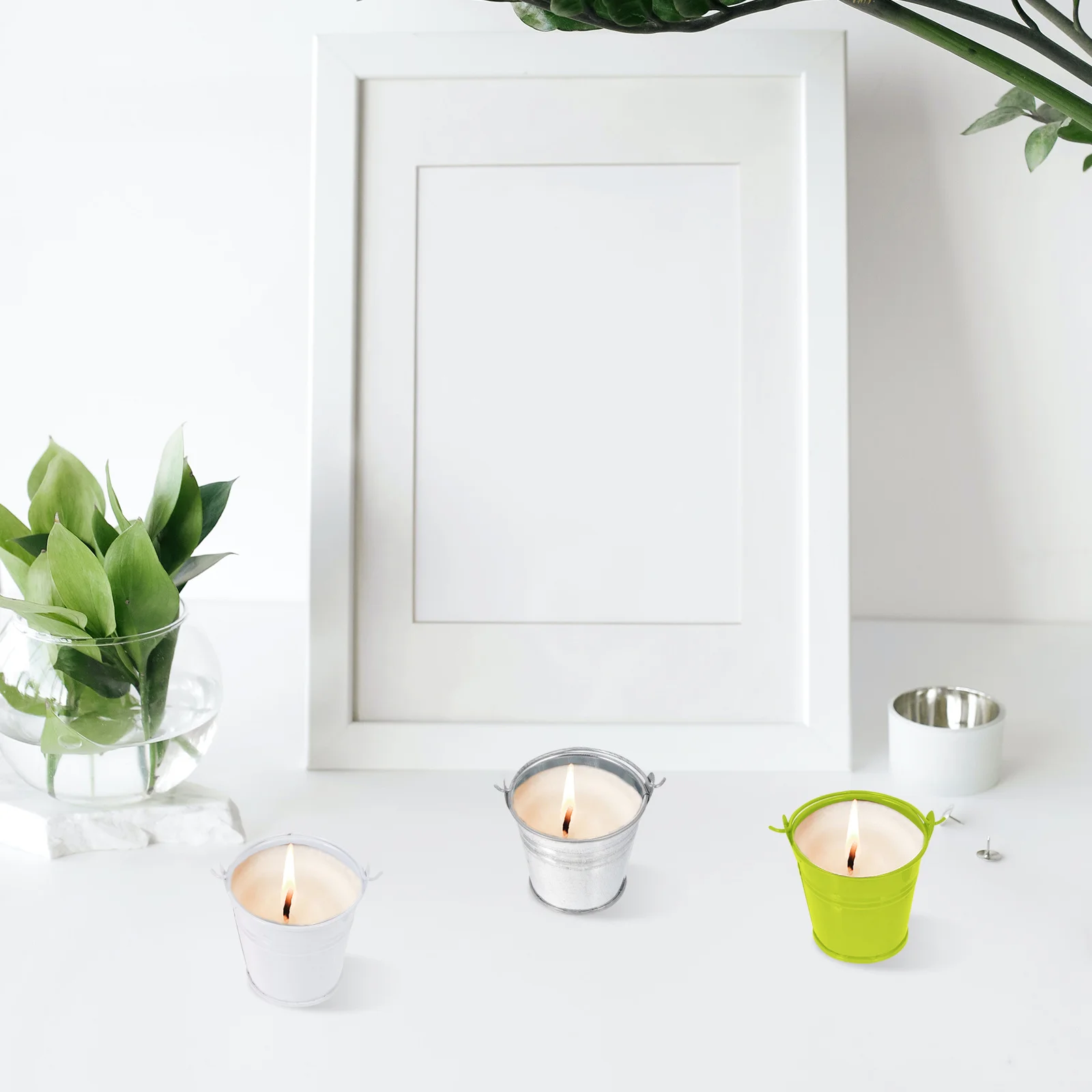 

16Pcs Buckets Iron Mini Heat Resistant Durable Containers Handmade DIY Scented Making Craft Gift