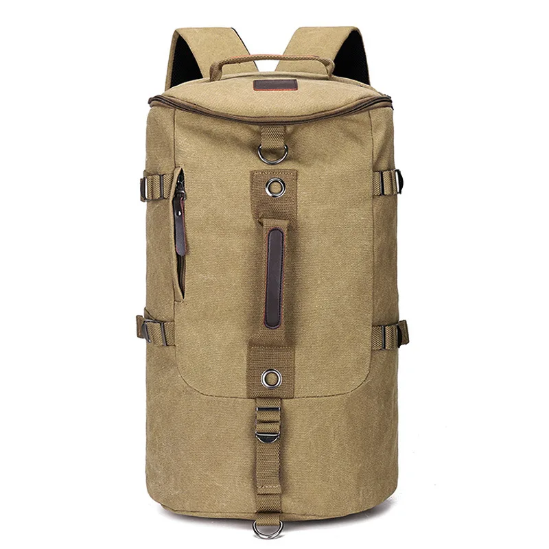 

2025 high quality Men Bag Canvas Backpack Large Capacity Man Travel Bag Mountaineering Backpack High Quality 2 sizes Back Pack