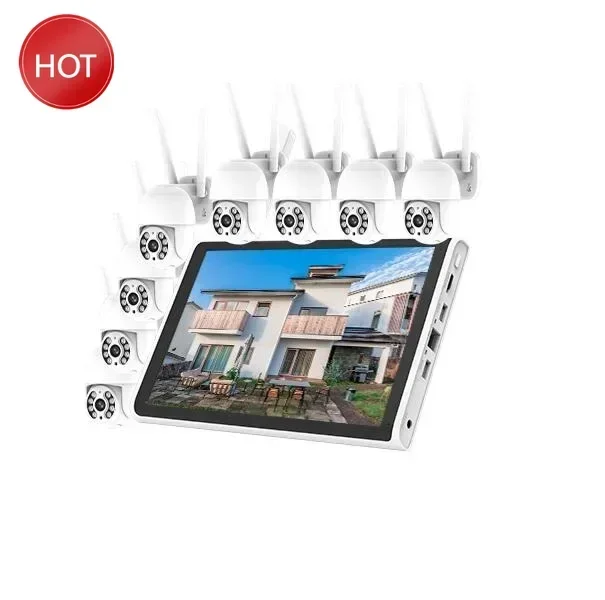 

10 Inch Surveillance 8CH CCTV LCD Screen Home Security Wireless IP Camera Wifi Nvr System