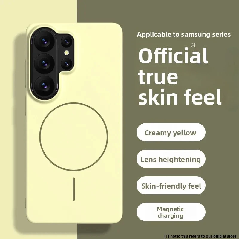 Magnetische Kabellose Ladehülle für Samsung Galaxy S26 S25 S24 S23 S22 Ultra Plus S25Edge Weiche Silikonhülle für Magsafe