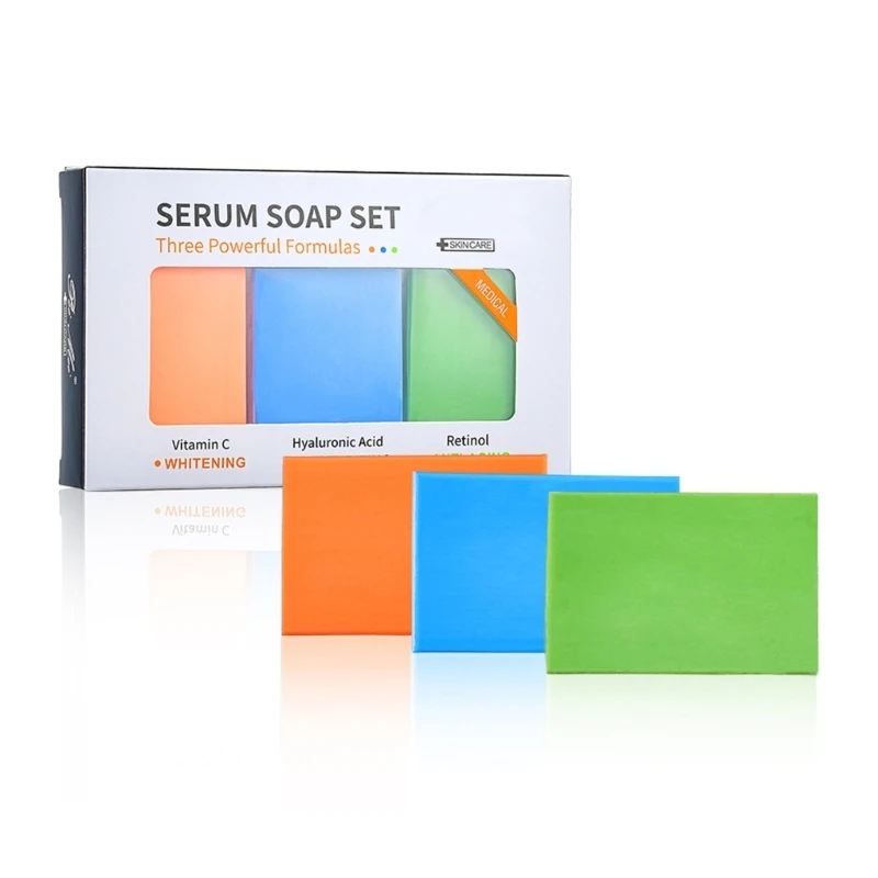 3PCS Soothing Soap Set Cleanses Skin Hydrating and Moisturizing Face Suitable for Delicate Skin