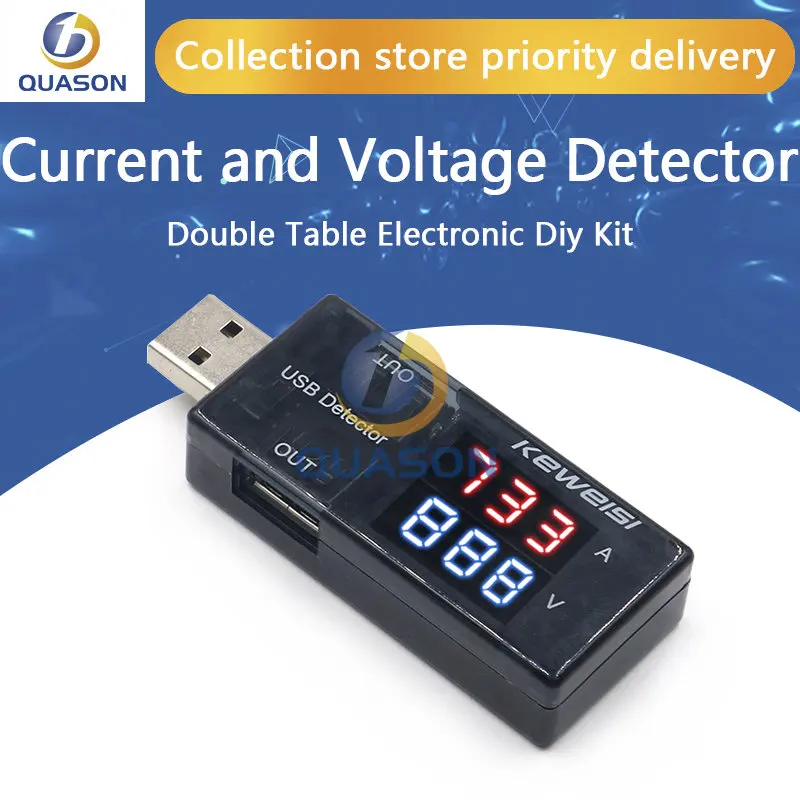 USB Spannung Meter Strom Spannung Power Tester Dual-Digital-Display Volt Amp Meter Für Android Telefon Und iPhones ALI8