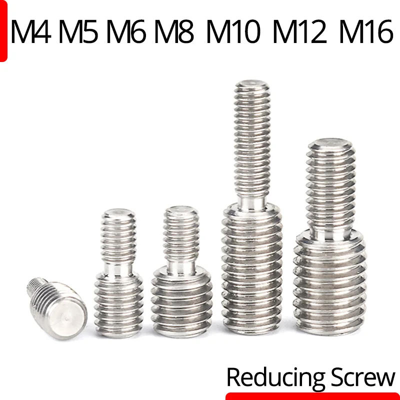 Reduzier schrauben m4 m5 m6 m8 m10 m12 m16 Kamera adapter Konverter Edelstahls ch raube Umwandlung doppel endige kopflose Schraube – Detail 5