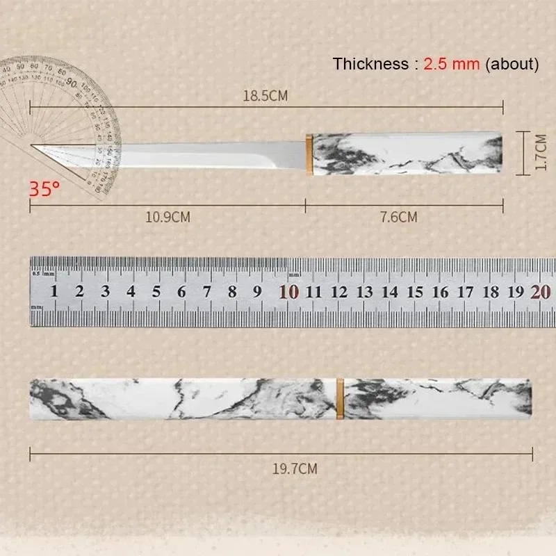 High Hardness Kitchen Knife Sharp Portable Pocket Fruit Knife BoningKnife with Scabbard For Cooking image 5